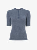 Proenza Schouler Still Life image of Jacqueline Shirt in Boucle Rib in INK MELANGE