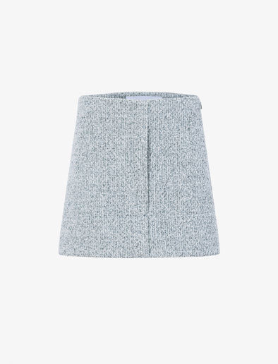 Proenza Schouler Flat image of Elise Skirt in Boucle in COAL/BLACK/ALABASTER