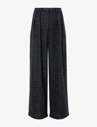 Proenza Schouler flat image of Eleanor Pant in Tweed in BLACK/ALABASTER