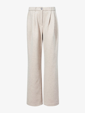 Proenza Schouler Still Life image of Tristan Knit Pant in Cloque in OATMEAL MELANGE
