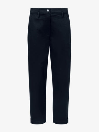 Proenza Schouler flat image of Cait Pant in Cotton Twill in BLACK