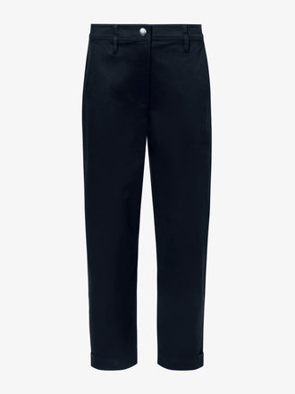Proenza Schouler flat image of Cait Pant in Cotton Twill in BLACK