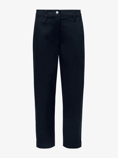 Proenza Schouler flat image of Cait Pant in Cotton Twill in BLACK