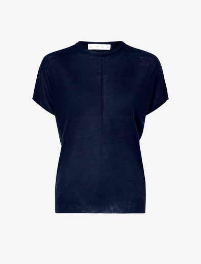 Proenza Schouler Still Life image of Ares Shirt in Lightweight Cashmere in NAVY