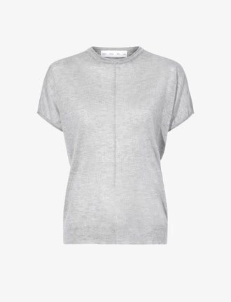 Proenza Schouler Still Life image of Ares Shirt in Lightweight Cashmere in FOGGY
