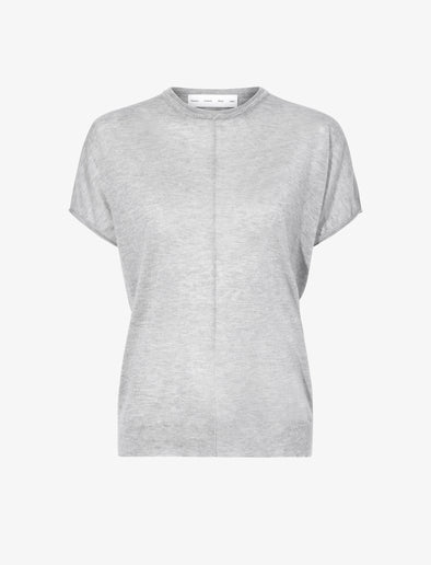Proenza Schouler Still Life image of Ares Shirt in Lightweight Cashmere in FOGGY