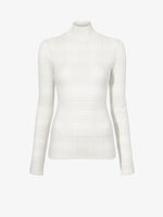 Proenza Schouler Still Life image of Stefanie Sweater in Plaid Knits in ALABASTER