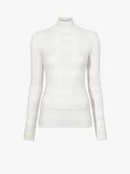 Proenza Schouler Still Life image of Stefanie Sweater in Plaid Knits in ALABASTER