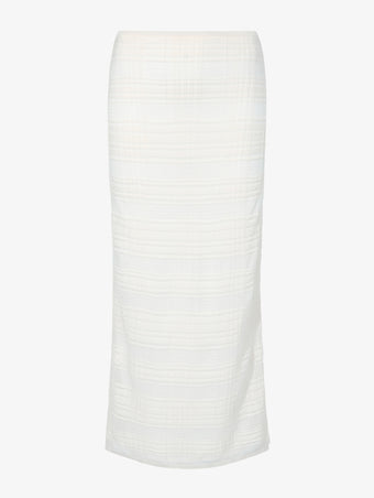 Proenza Schouler Still Life image of Elsa Skirt in Plaid Knits in ALABASTER