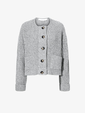 Proenza Schouler Still Life image of Azura Sweater in Moulinex Knits in PEBBLE MELANGE