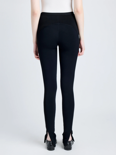 Proenza Schouler Back cropped image of model wearing Marisol Pants in Ribbed Knit in BLACK