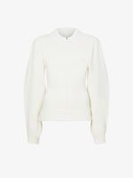 Proenza Schouler Still Life image of Carolina Sweater in Souffle Knit in ALABASTER