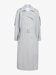 Proenza Schouler Still Life image of Sakia Coat in Wool Melange in Light Grey