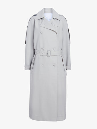 Proenza Schouler Still Life image of Sakia Coat in Wool Melange in Light Grey