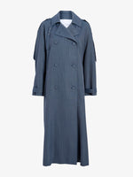 Proenza Schouler Still Life image of Sakia Coat in Wool Melange in Denim
