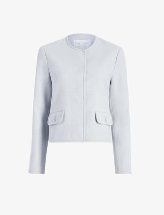 Proenza Schouler Still Life image of Lucas Jacket in Wool Melange in Light Grey