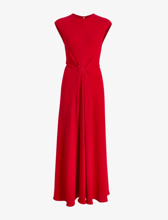 Proenza Schouler Still Life image of Miranda Dress in Twisted Rib in Dark Poppy