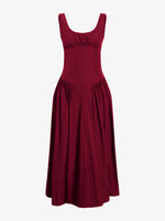 Proenza Schouler Still Life image of Kendall Dress in Tech Cotton in Claret