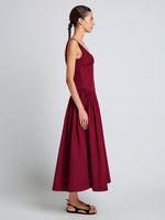 kendall dress in tech cotton Kendall Sleeveless Technical Cotton Midi Dress