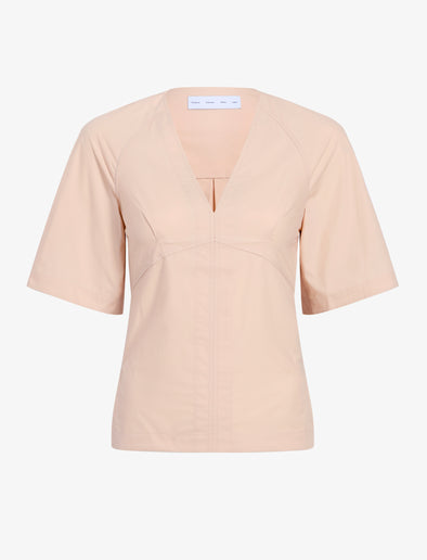 Proenza Schouler Still Life image of Lilian Top in Brushed Poplin in Light Rose