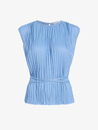 Proenza Schouler Still Life image of Lyra Top in Pleated Jersey in Pool