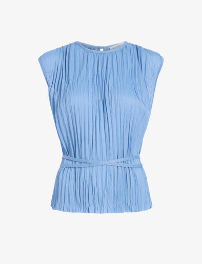 Proenza Schouler Still Life image of Lyra Top in Pleated Jersey in Pool