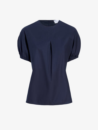 Proenza Schouler Still Life image of Haleigh Top in Cotton Sateen in Navy