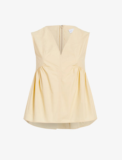 Proenza Schouler Still Life image of Sullivan Top in Tech Cotton in Light Wheat