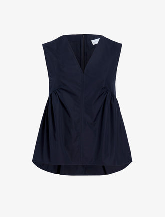 Proenza Schouler Still Life image of Sullivan Top in Tech Cotton in Navy