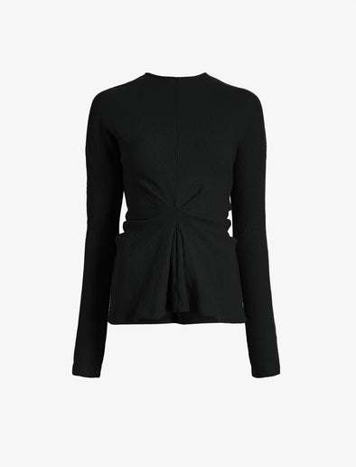 Proenza Schouler Still Life image of Heather Top in Twisted Rib in Black