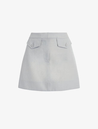Proenza Schouler Still Life image of Jamison Skirt in Wool Melange in Light Grey