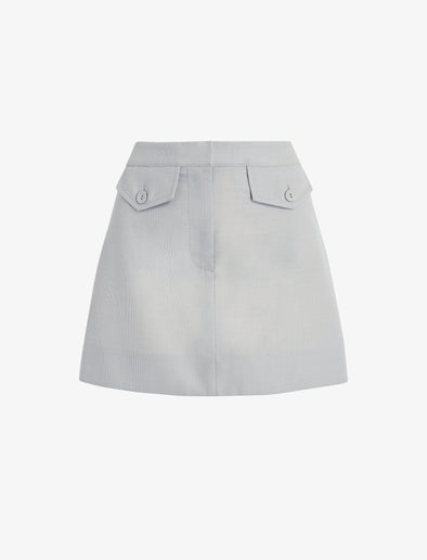 Proenza Schouler Still Life image of Jamison Skirt in Wool Melange in Light Grey