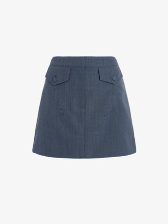 Proenza Schouler Still Life image of Jamison Skirt in Wool Melange in Denim