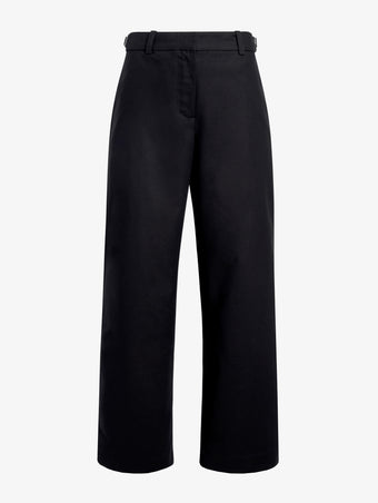 Proenza Schouler Still Life image of Cali Pant in Stretch Cotton Suiting in Black