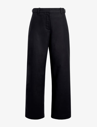 Proenza Schouler Still Life image of Cali Pant in Stretch Cotton Suiting in Black