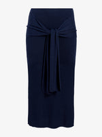 Proenza Schouler Still Life image of Phelan Knit Skirt in Linen Twist in Navy