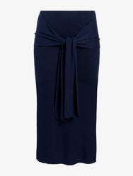 Proenza Schouler Still Life image of Phelan Knit Skirt in Linen Twist in Navy