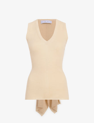 Proenza Schouler Still Life image of Heyde Knit Sweater in Linen Twist in Light Wheat