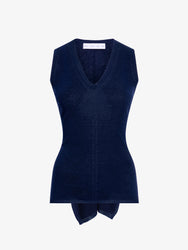 Proenza Schouler Still Life image of Heyde Knit Sweater in Linen Twist in Navy