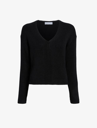 Proenza Schouler Still Life image of Tyler Knit Sweater in Dry Rib in Black