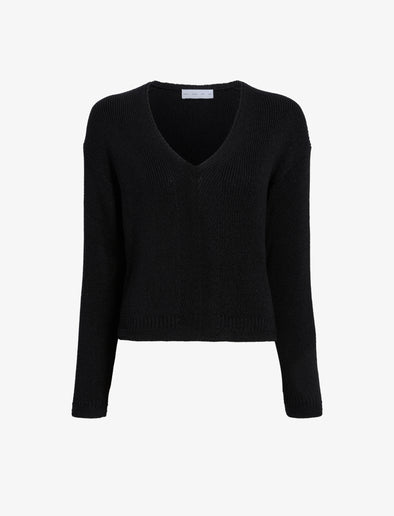 Proenza Schouler Still Life image of Tyler Knit Sweater in Dry Rib in Black