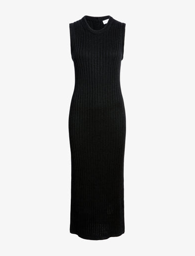 Proenza Schouler Still Life image of Leighton Knit Dress in Dry Rib in Black