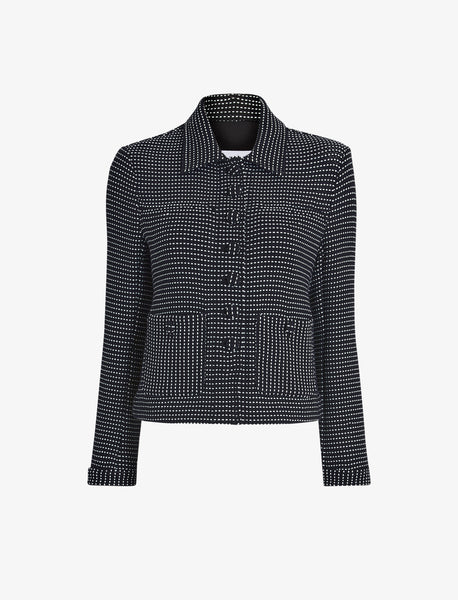Proenza Schouler White Label Osler Jacket in Tweed - Black