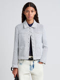 Proenza Schouler Front cropped image of model wearing Osler Jacket in Tweed in Off White