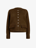 Proenza Schouler Still Life image of Robin Jacket in Suede in Wood