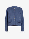 Proenza Schouler Still Life image of Robin Jacket in Suede in Slate