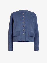 Proenza Schouler Still Life image of Robin Jacket in Suede in Slate