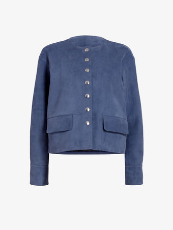 Proenza Schouler Still Life image of Robin Jacket in Suede in Slate