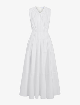 Proenza Schouler Still Life image of Kailey Dress in Stretch Poplin in White