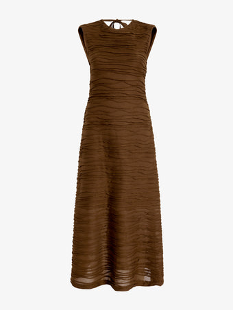 Proenza Schouler Still Life image of Laura Dress in Textured Cotton in Wood